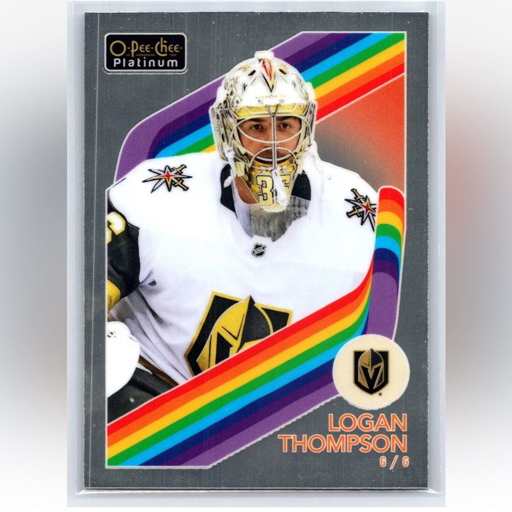 Logan Thompson 2023/24 OPC Platinum Vegas Golden Knights Hockey Card